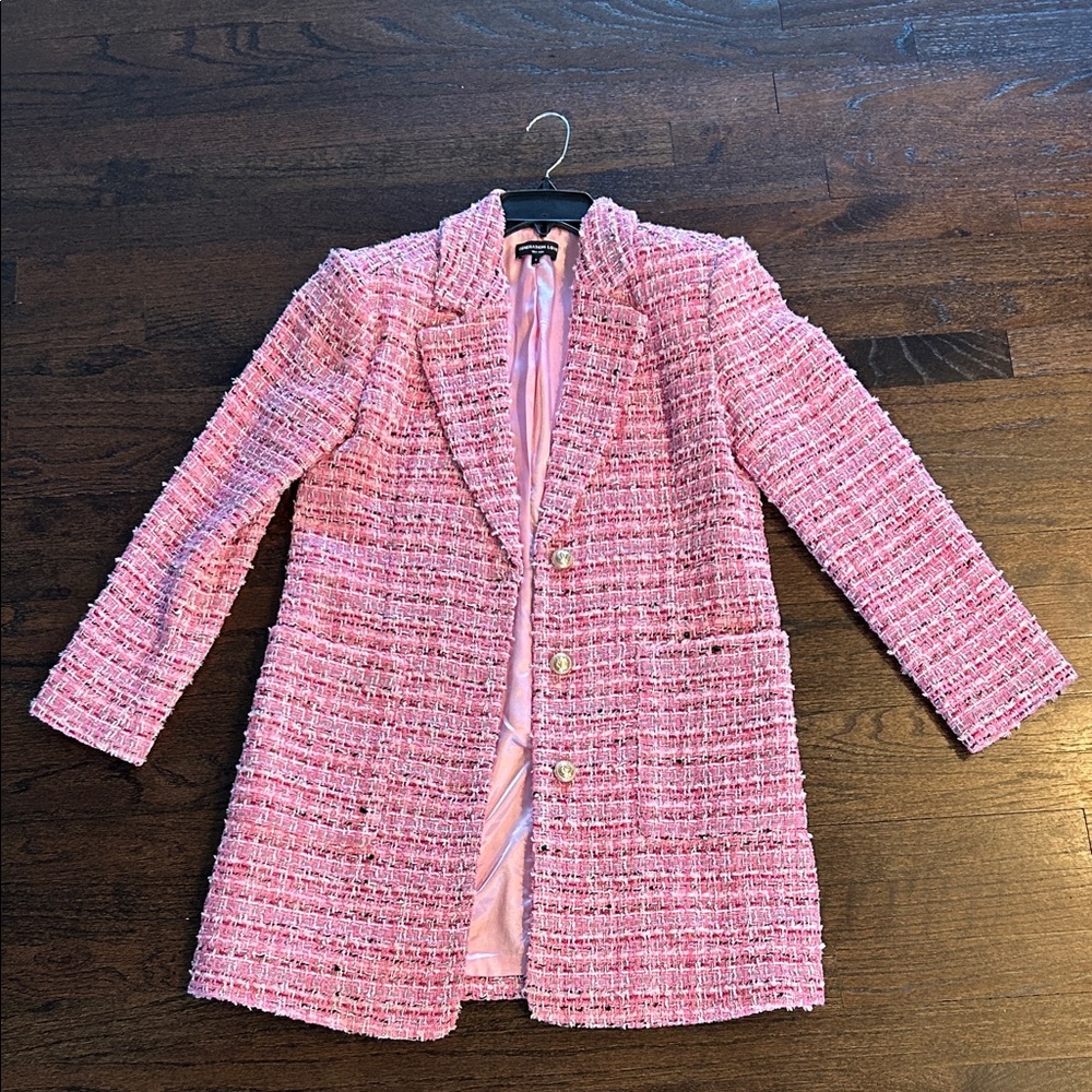 Generation Love Pink Tweed Blazer Jacket